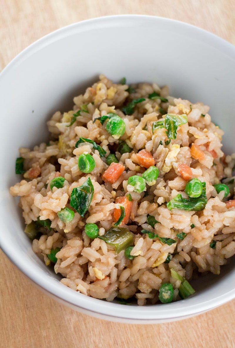 Healthier Takeout: Veggie-Packed Fried Rice with Fresh Lettuce